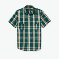 Filson Corp Shirts M Washed SS Feather Cloth Shirt