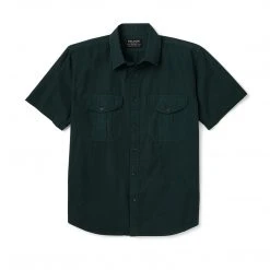 Filson Corp Shirts M Washed SS Feather Cloth Shirt